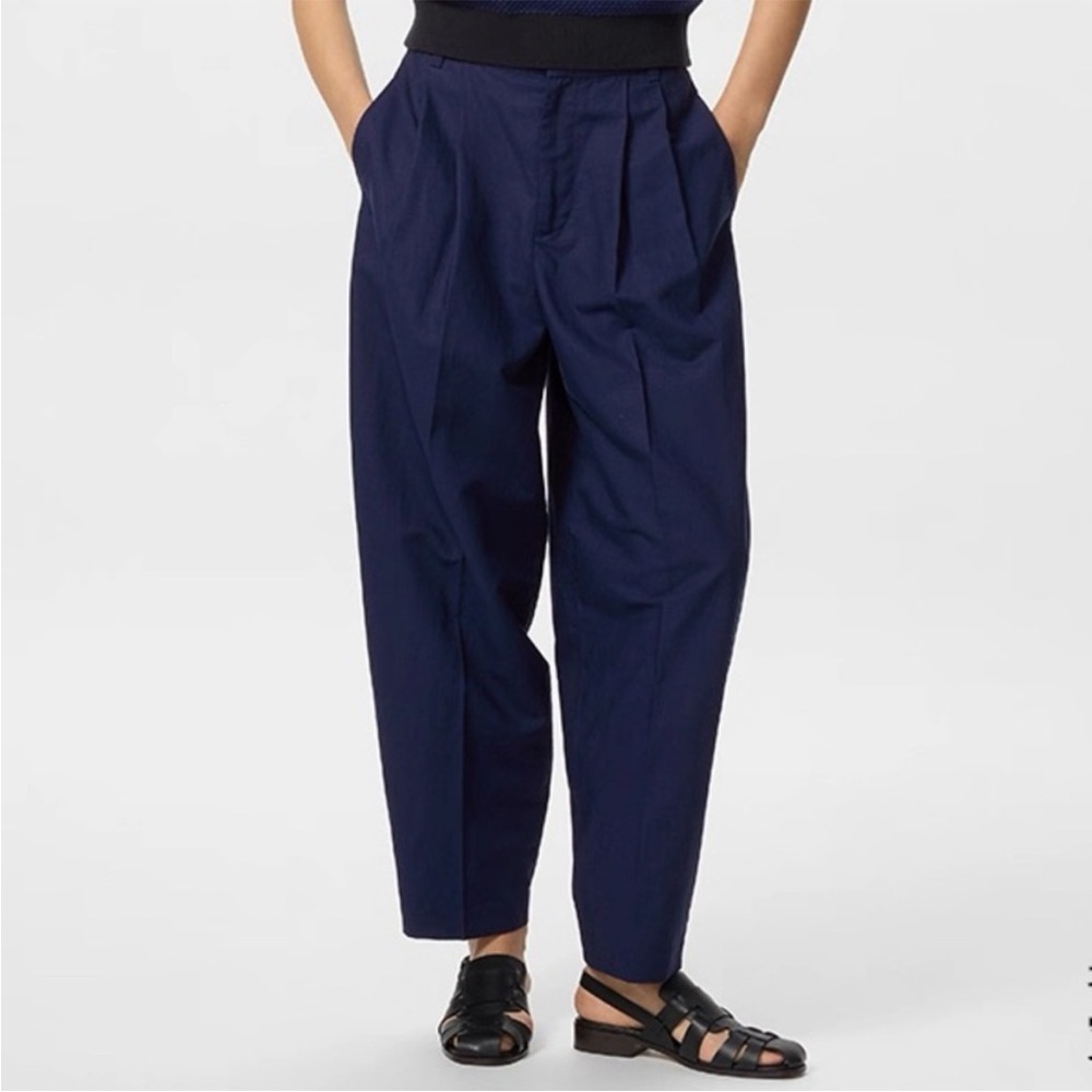 Uniqlo Linen Blend Barrel Leg Pants